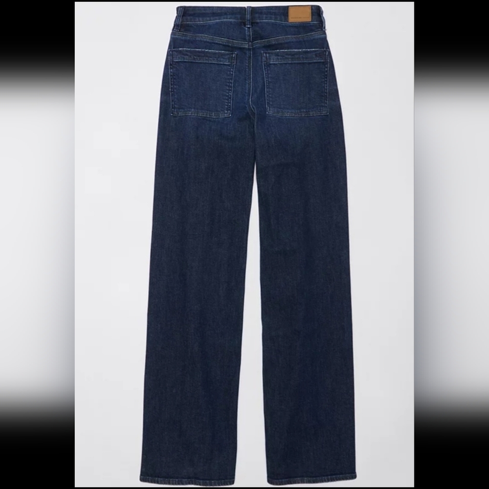 American Eagle Dreamy Drape Super High Rise Baggy Wide Leg Jeans-23W 000 Regular - Picture 6 of 7